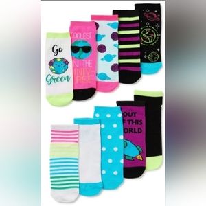 NOBO 10 Pk Multicolor Low Cut Socks Size 4-10